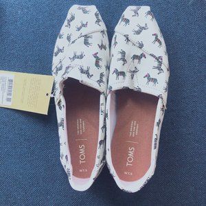 Rainbow Zebra Classic Slip-ons